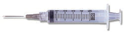 5cc Syringe, 21g x 1 1/2" Needle, PrecisionGlide, 100/Box, BD