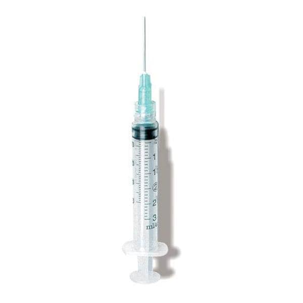 3cc Syringe, 21g x 1 1/2" Needle 100/Box, Exel