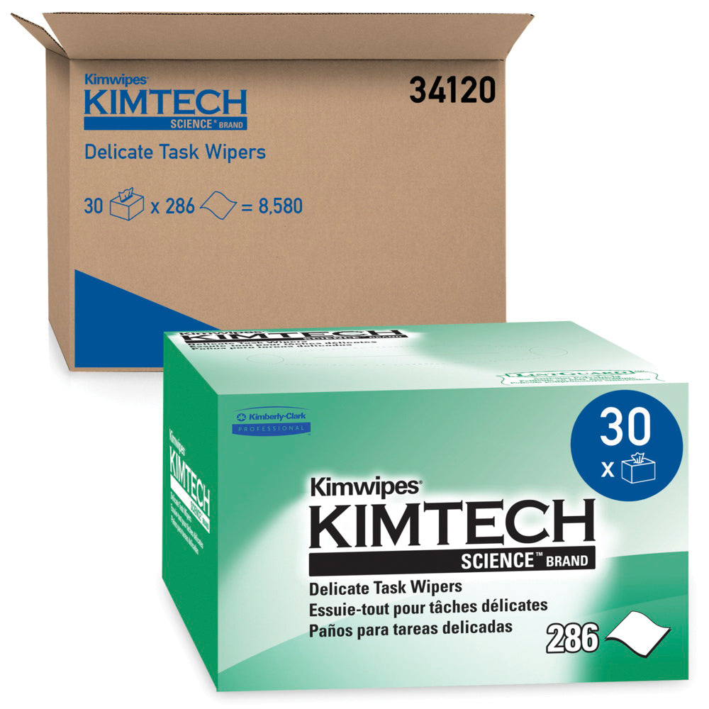 KimWipes, 288/box, 30 Boxes/case (4.4x8.4) 1ply