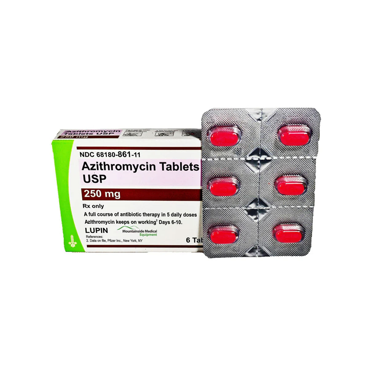 Azythromycin 250mg Tablets, 6 Tablets/Box