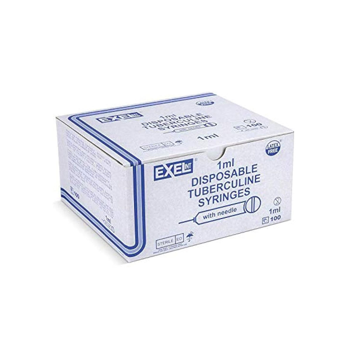 Syringes w/ Needles, 1cc, 27g x 1/2" Needle, Luer Slip, 100/Box, Excel