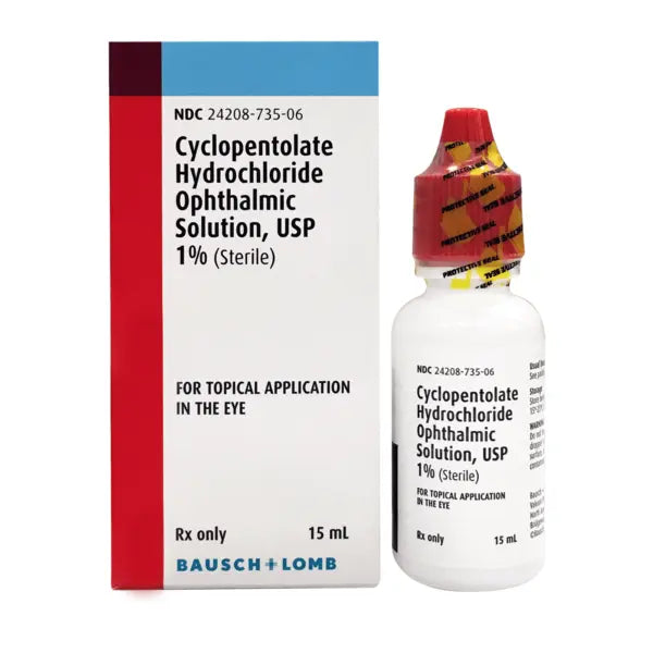 Cyclopentolate Hydrochloride Ophthalmic Solution 1%, 15mL, Bausch + Lomb