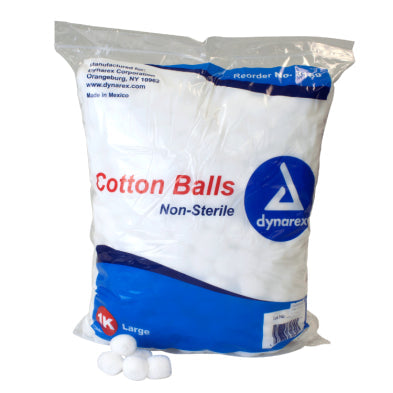 Cotton Balls, Large, 1000/bag, Dynarex