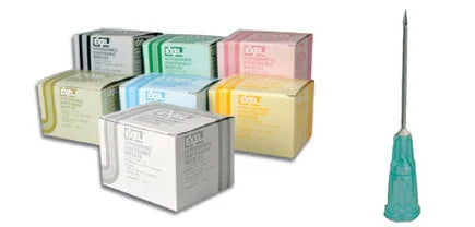 Disposable Needle, 25g x 5/8", 100/Box, Exel