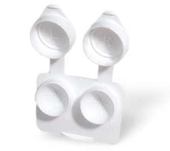 White Flip Top Contact Lens Case 100/Bag