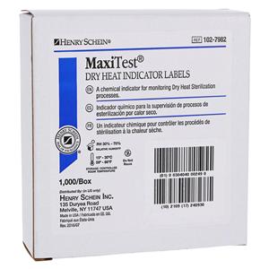 Indicator Strips, Dry Heat, 1000/box, MaxiTest