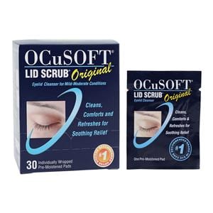 OCuSoft Original Lid Scrub Pads, pre-moistened,30/Box