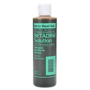 Povidone Iodine (Betadine) Prep Solution,10%, 8oz Bottle, Purdue
