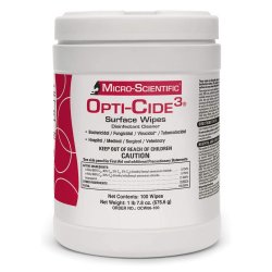 Opti-Cide 3, Surface Wipes, 100/tub