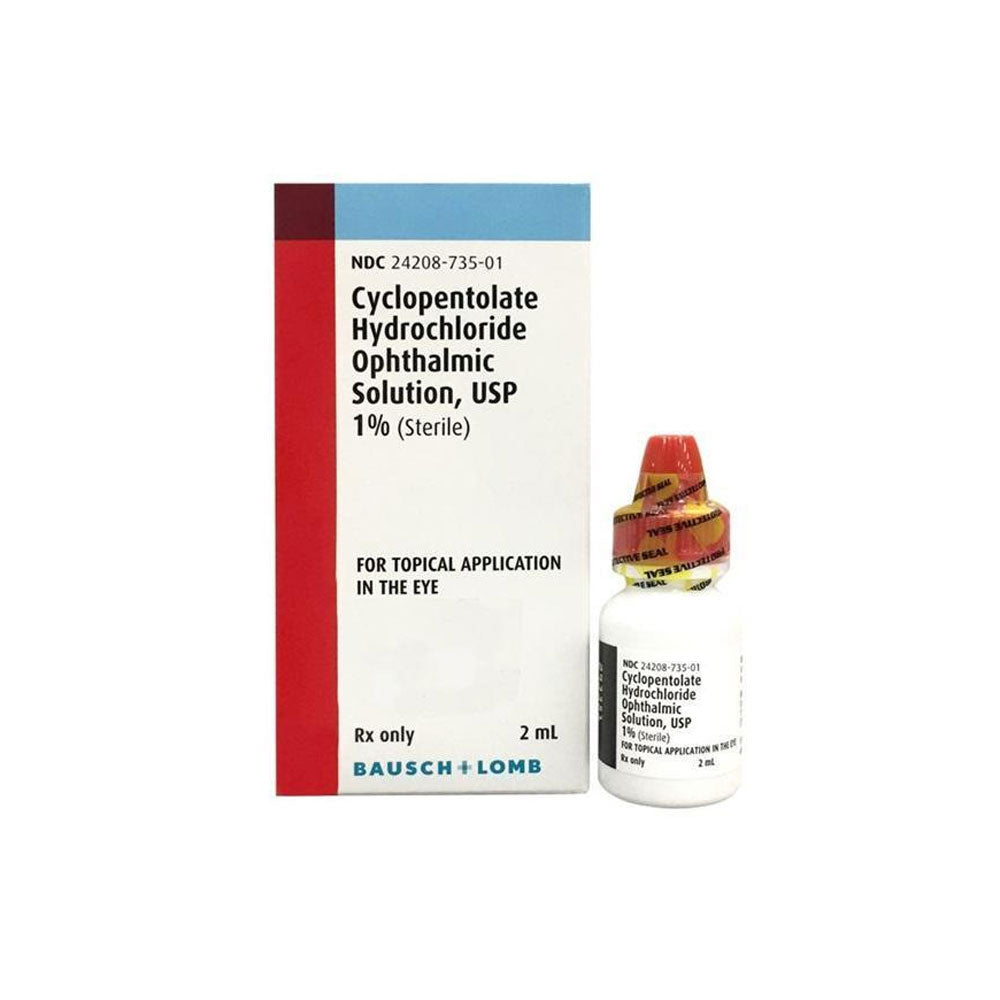 Cyclopentolate Hydrochloride Ophthalmic Solution 1%, 2mL, Bausch + Lomb