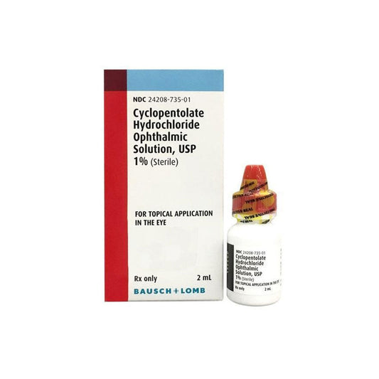 Cyclopentolate Hydrochloride Ophthalmic Solution 1%, 2mL, Bausch + Lomb