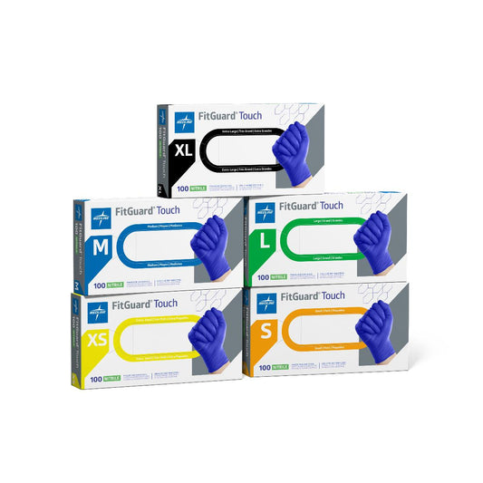 Exam Gloves, Nitrile, Powder-Free, X-Small, 200 Box, Medline