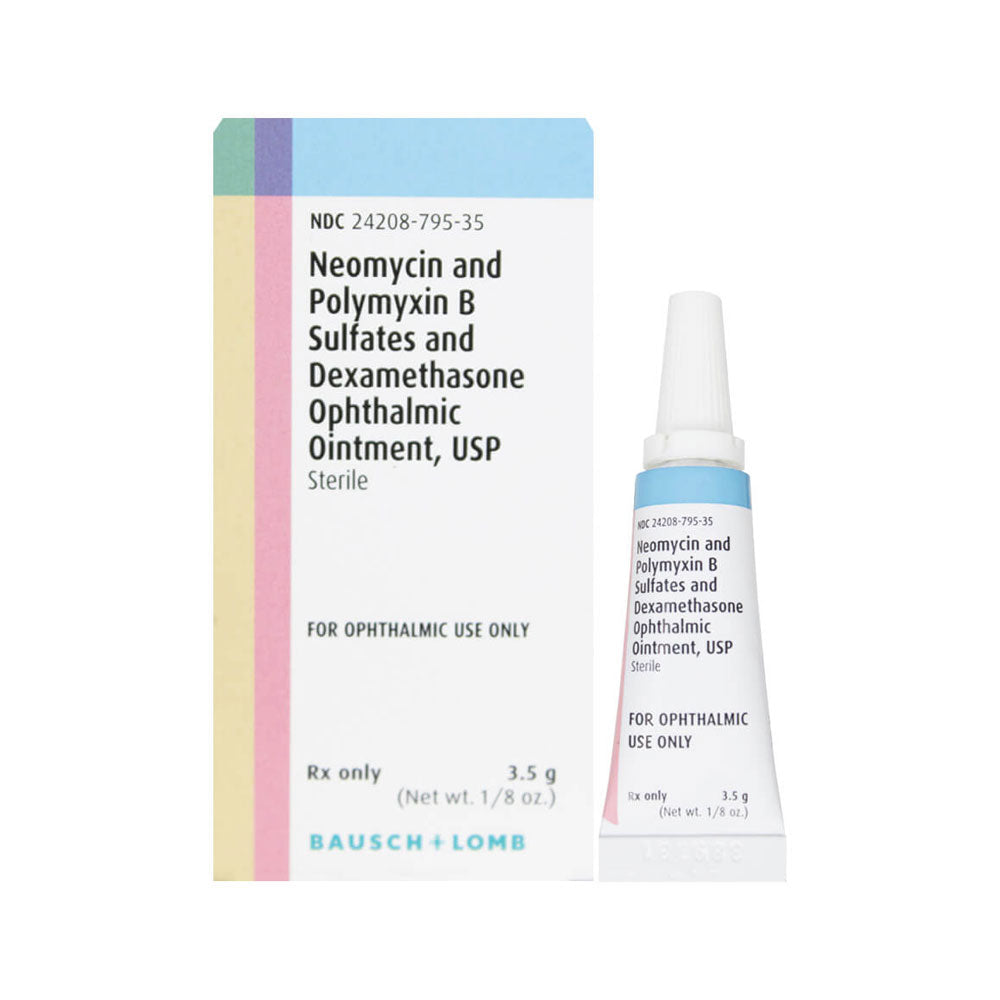 Neomycin and Polymyxin B Sulfates and Dexamethasone Ophthalmic Ointment, 3.5g, Bausch + Lomb