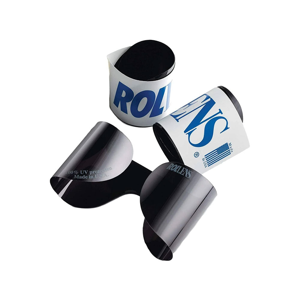 MedPharma USAs Rollens Post Mydriatic Specs, packaged in rolls of 100 gray tinted lenses, are ideal protective eyewear. They offer slight reflectivity and shield eyes from UV exposure.