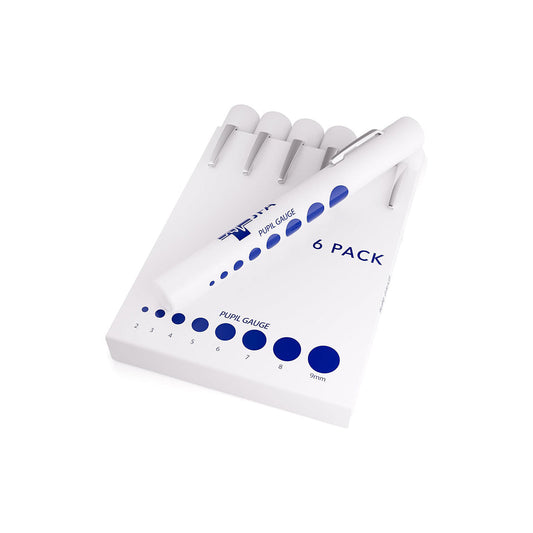 Pen Light, Disposable, with Pupil Gauge, 6/Pack