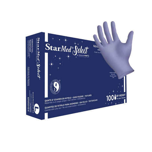 Exam Gloves, Nitrile, Powder-Free, Large, 100 Box, StarMed