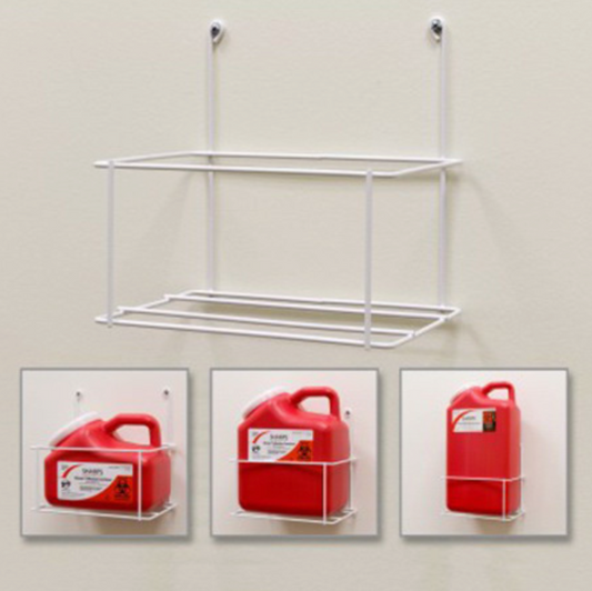 Bracket for Sharps Container 2 Gal Red Horiz Entry