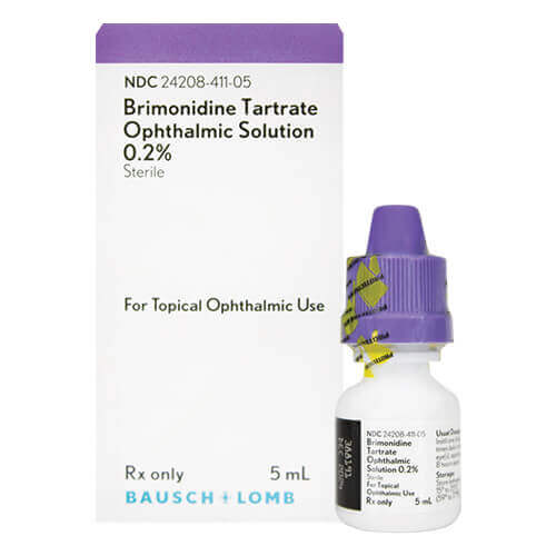 Brimonidine Tartrate Ophthalmic Solution 0.2%, 5mL, Bausch + Lomb